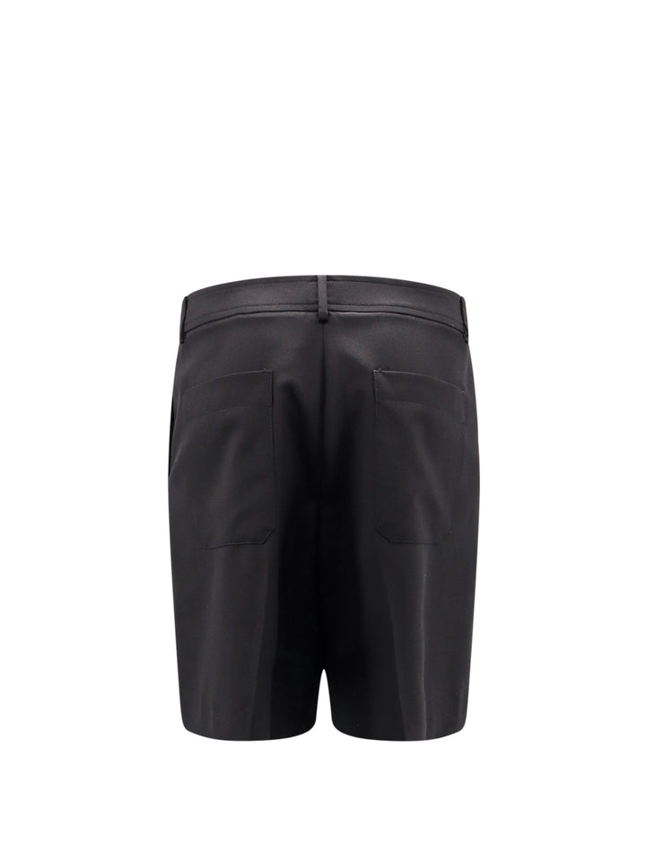 Virgin wool bermuda shorts with frontal pinces