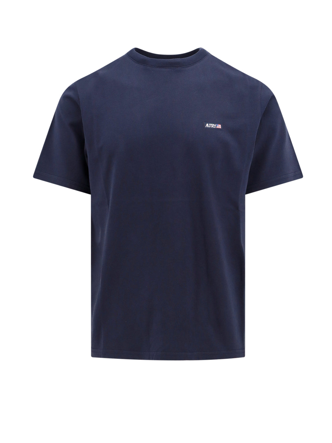 Cotton t-shirt with frontal logo patch