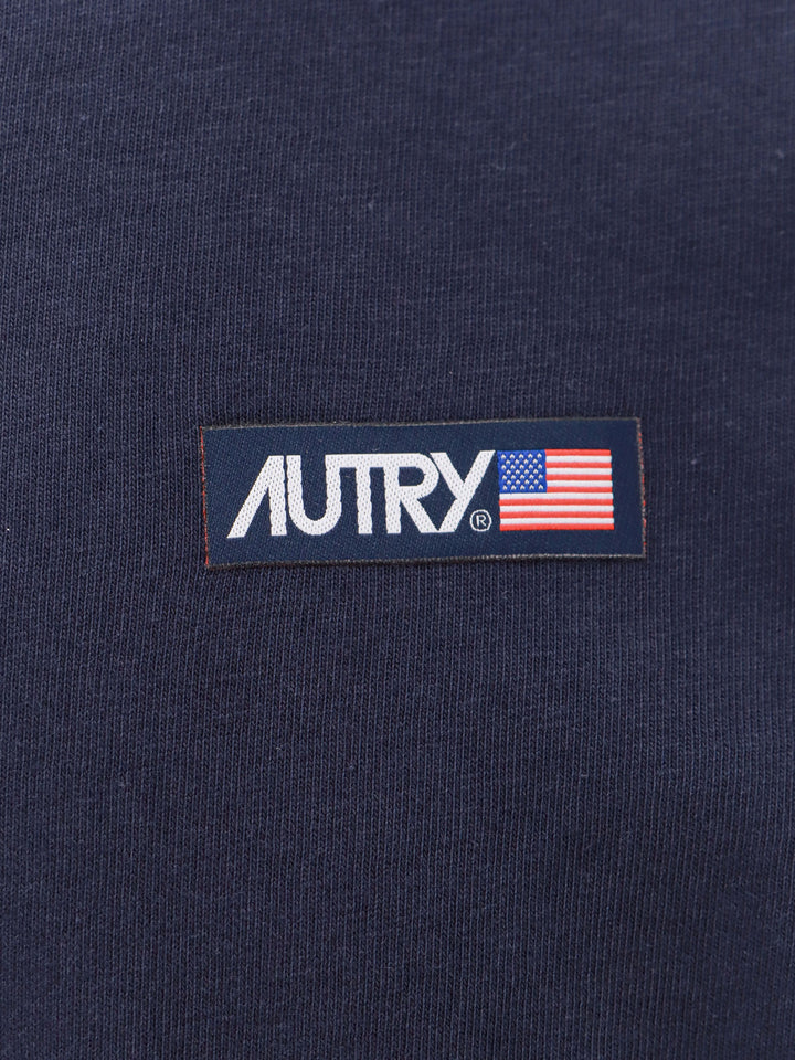 Cotton t-shirt with frontal logo patch