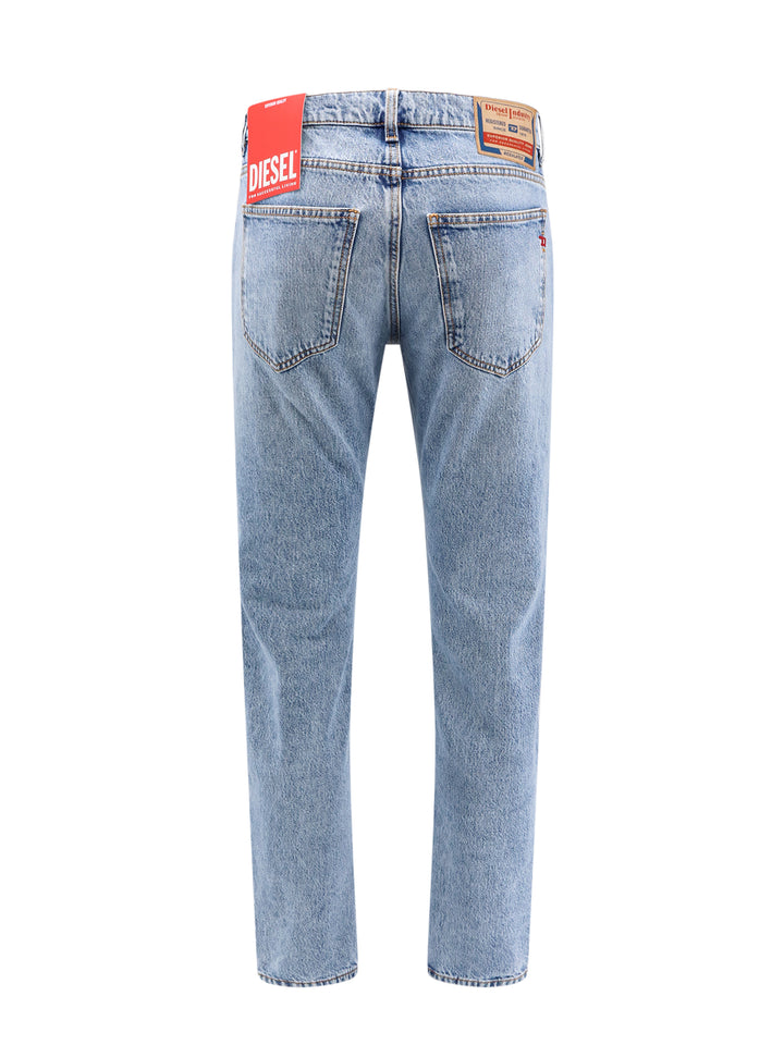 Cotton jeans with back logo patch