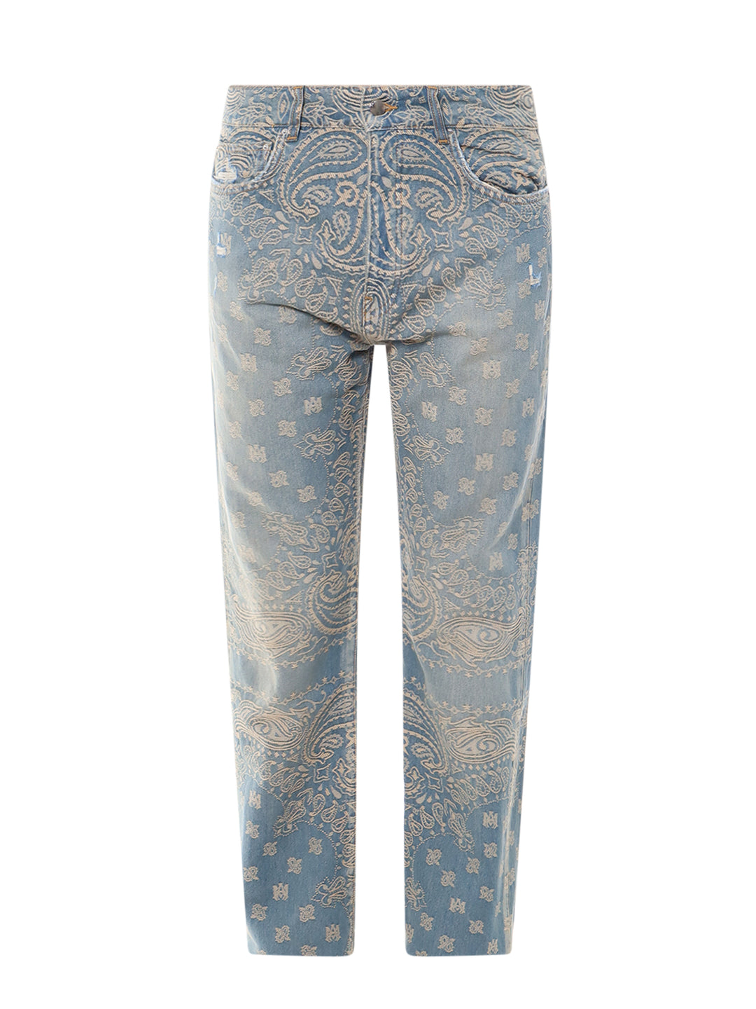 Cotton jeans with Bandana Jacquard pattern