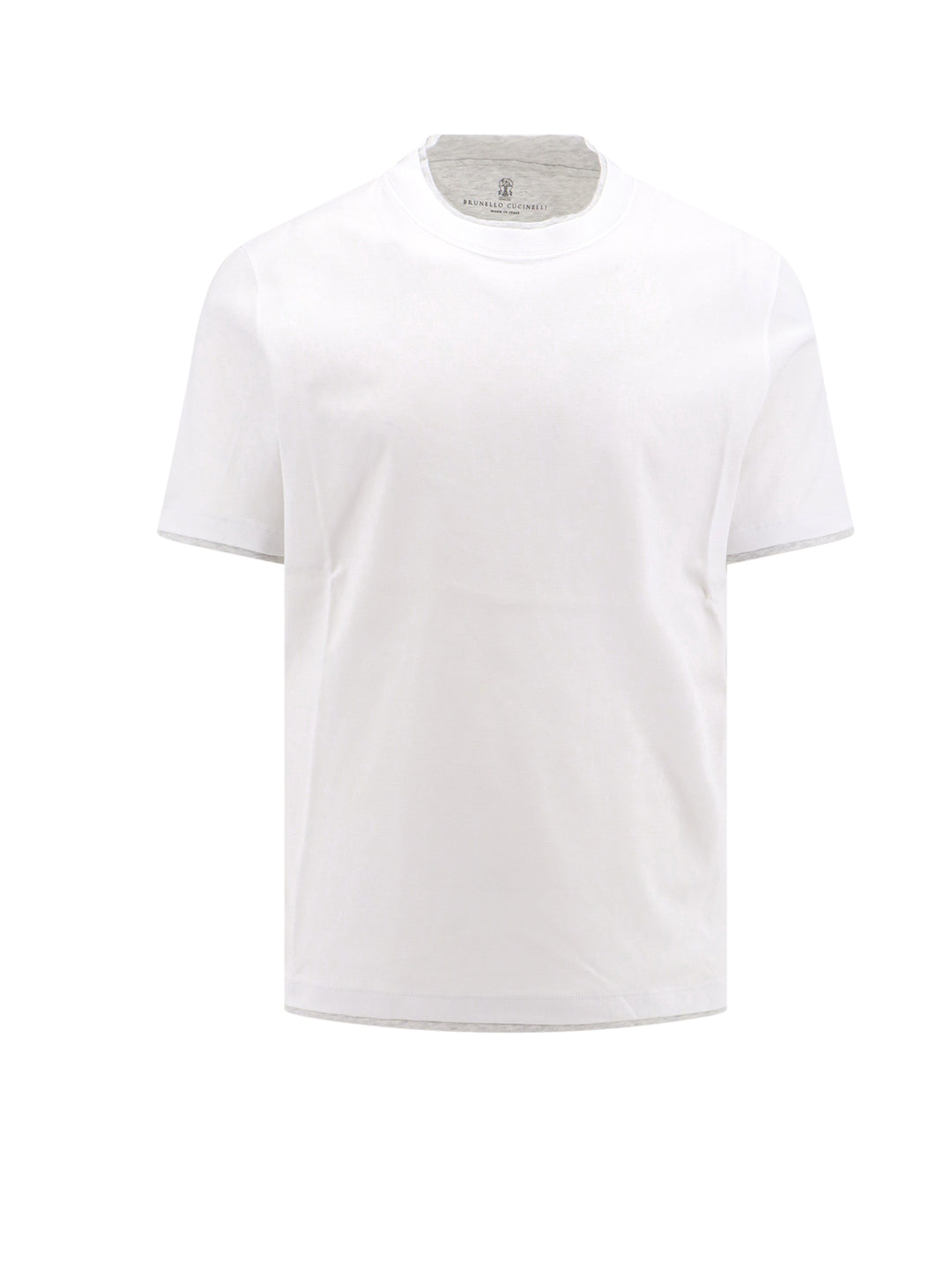 Cotton t-shirt with contrasting profiles