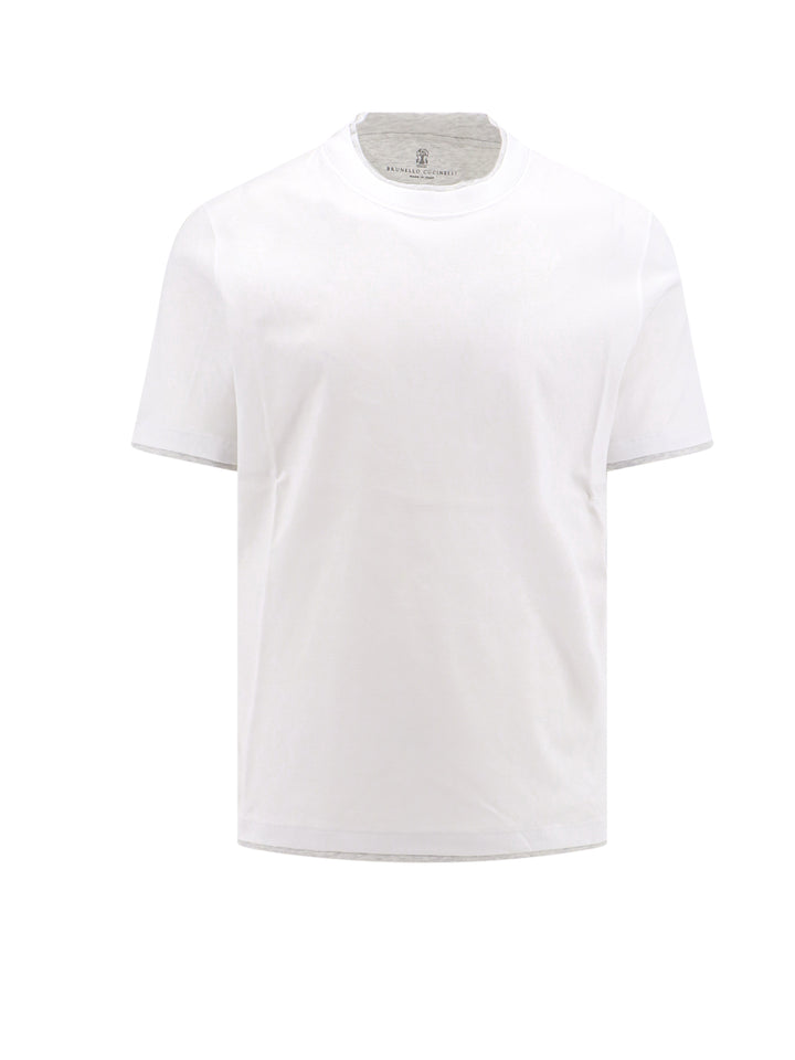 Cotton t-shirt with contrasting profiles