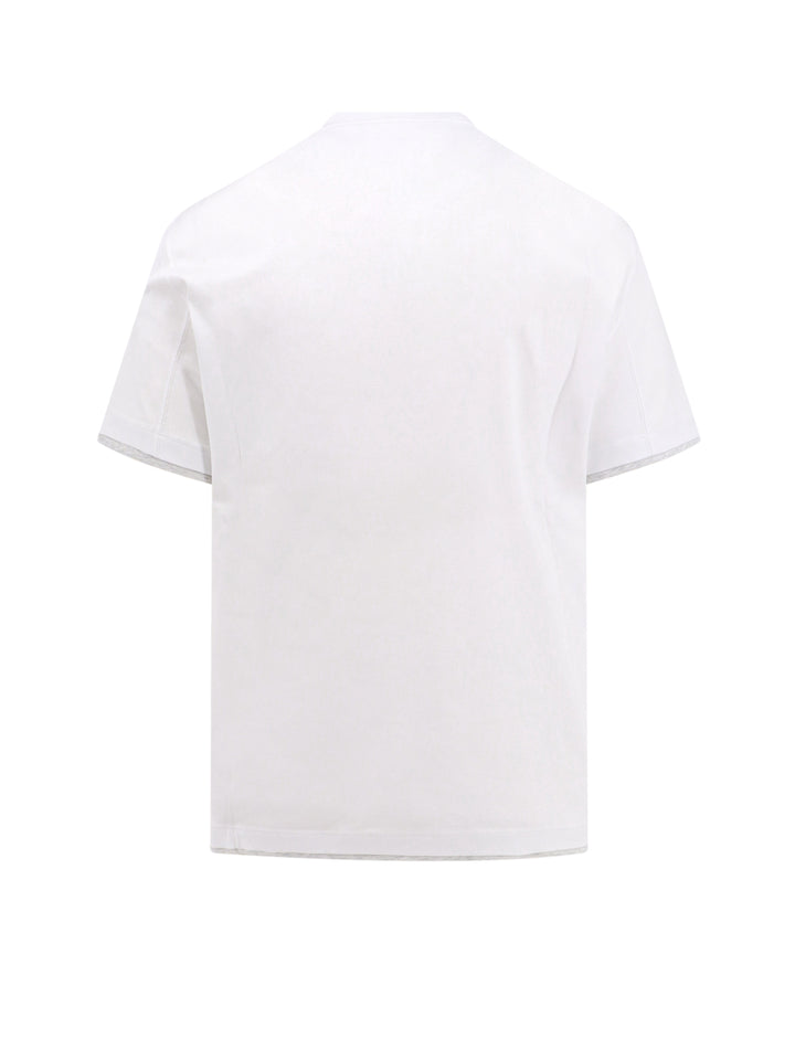 Cotton t-shirt with contrasting profiles