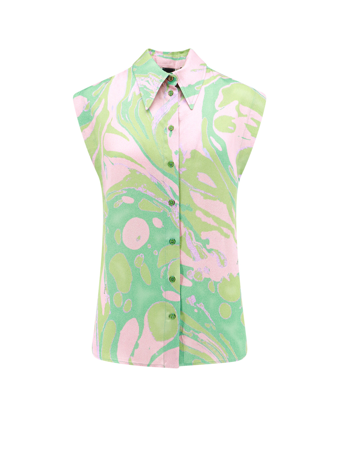 Viscose shirt with multicolor print