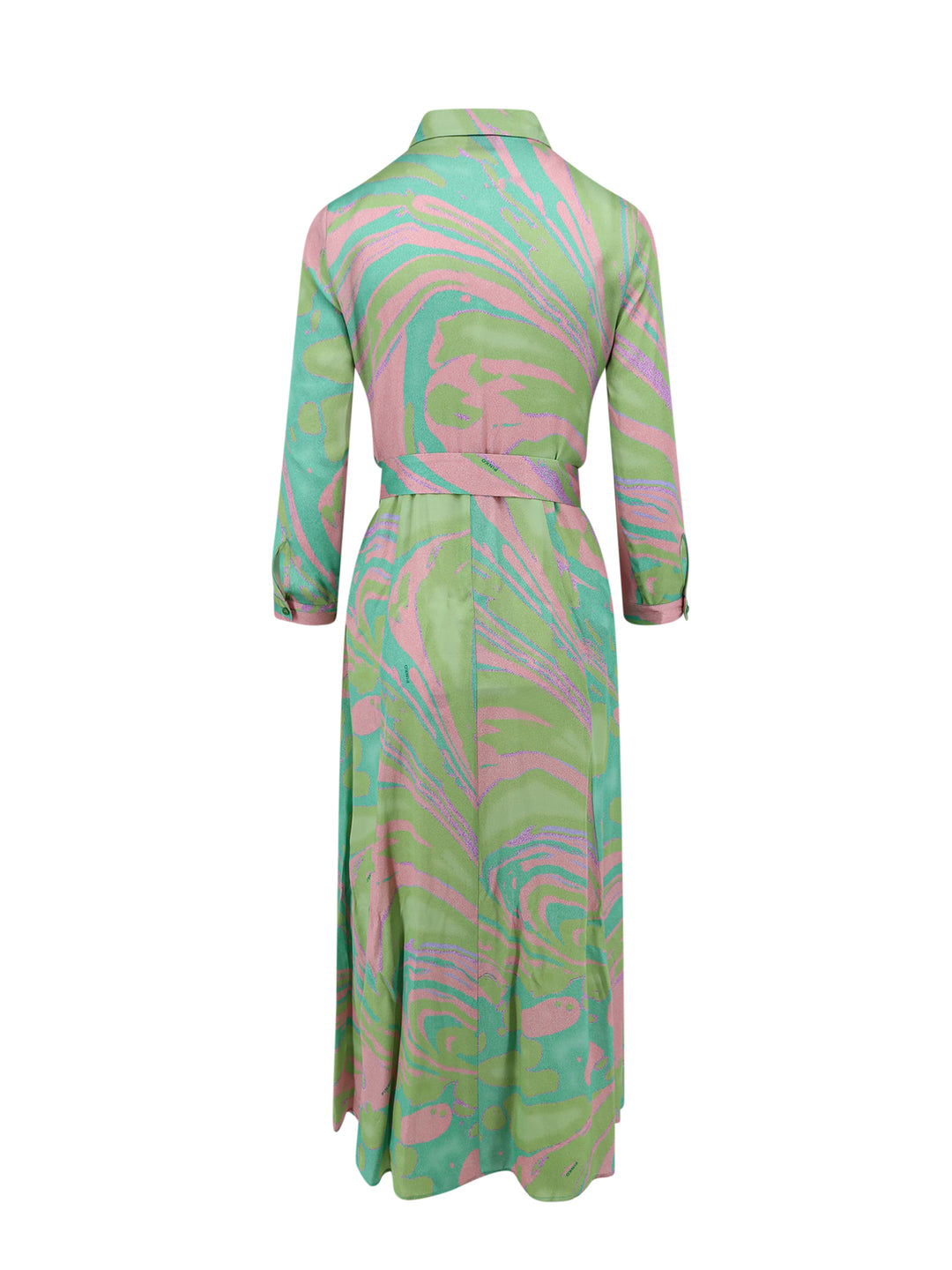 Viscose chemisier dress with multicolor print