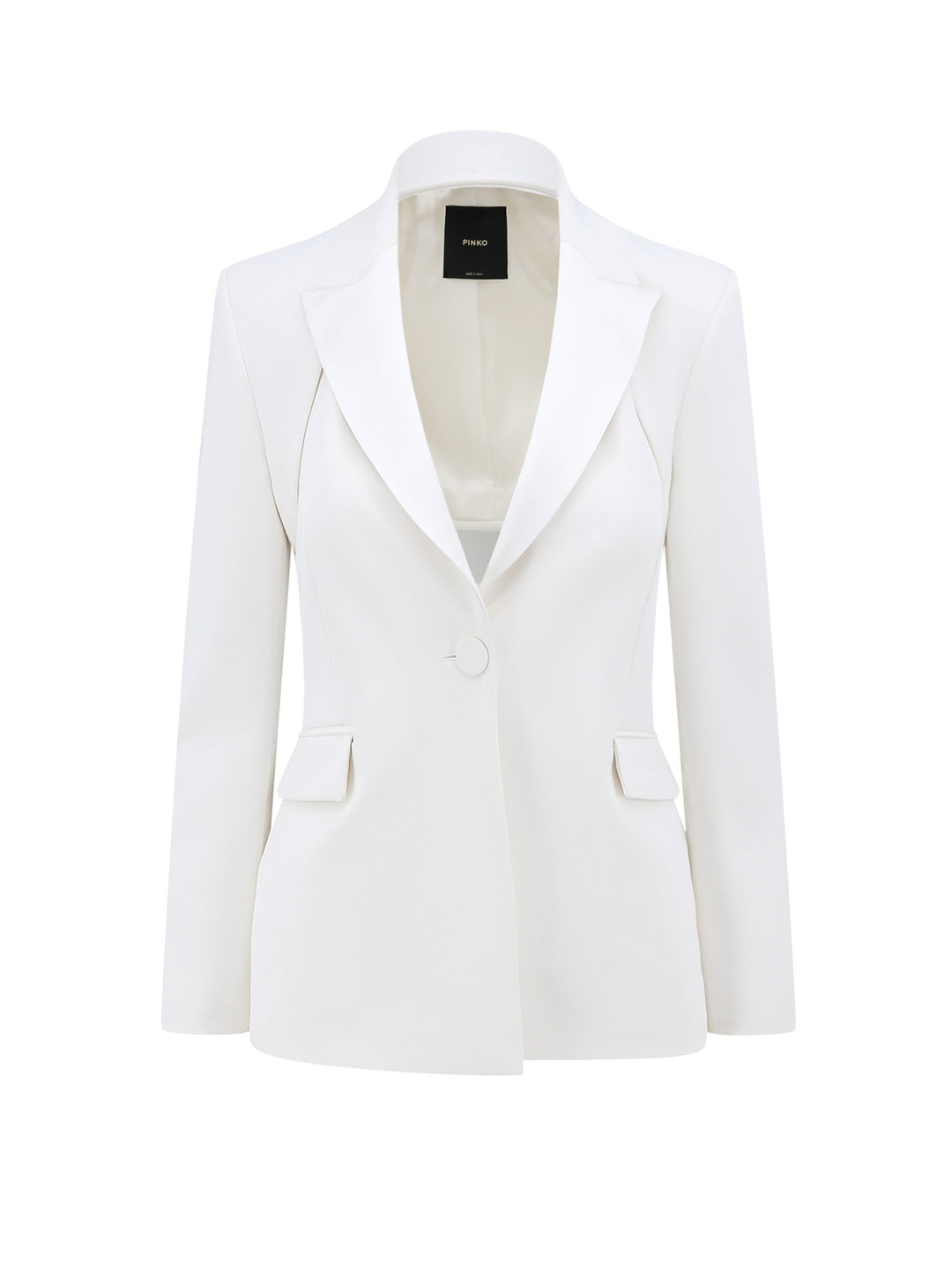 Stretch tech crêpe fabric blazer