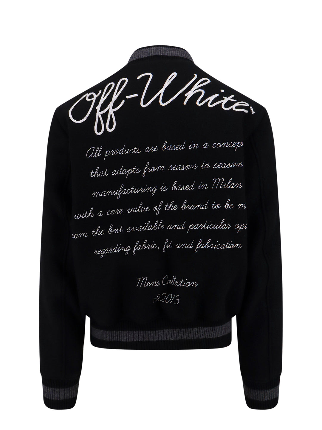 Varsity wool bomber with iconic embroidery