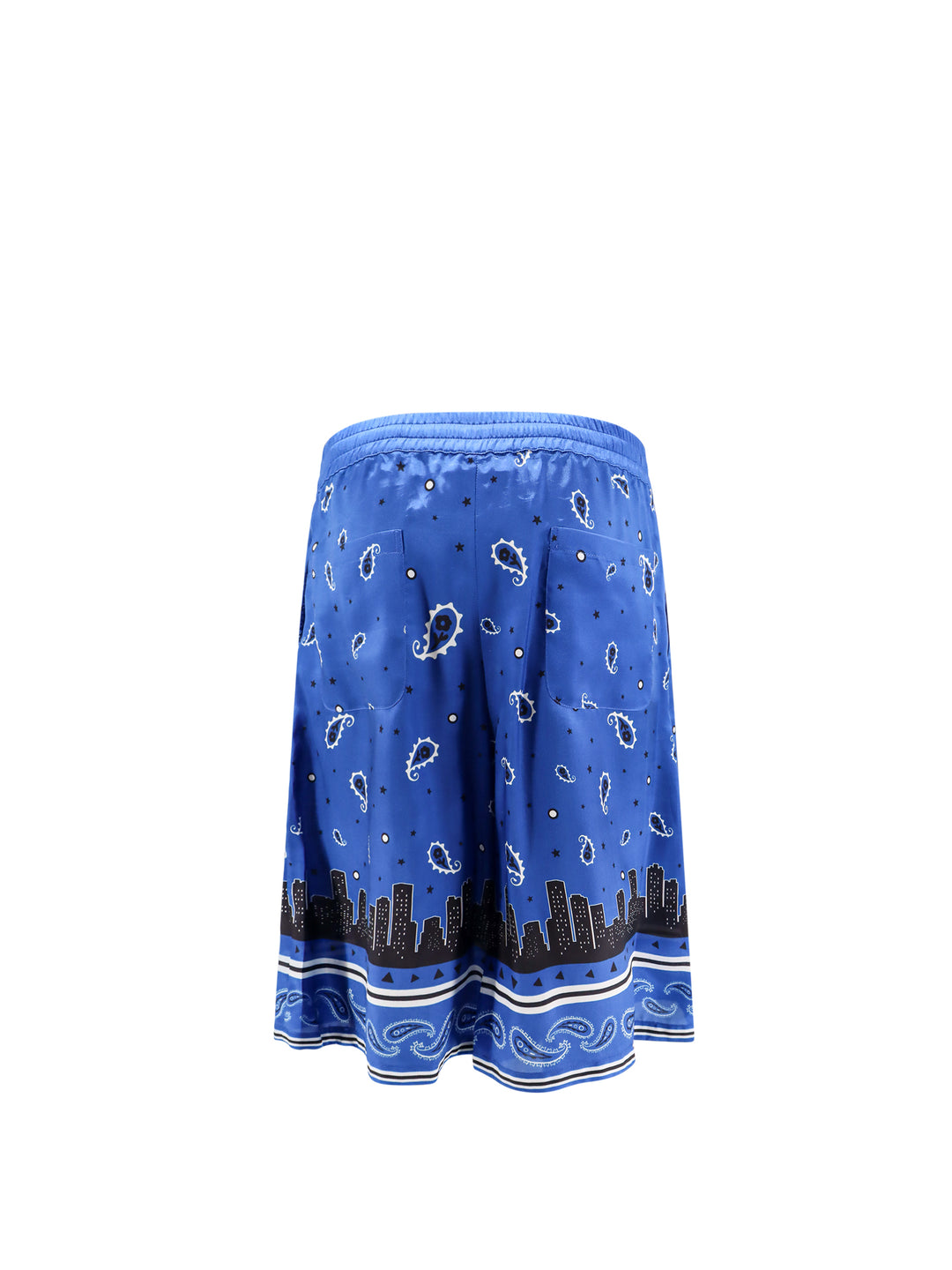 Sustainable viscose bermuda shorts with Bandana print