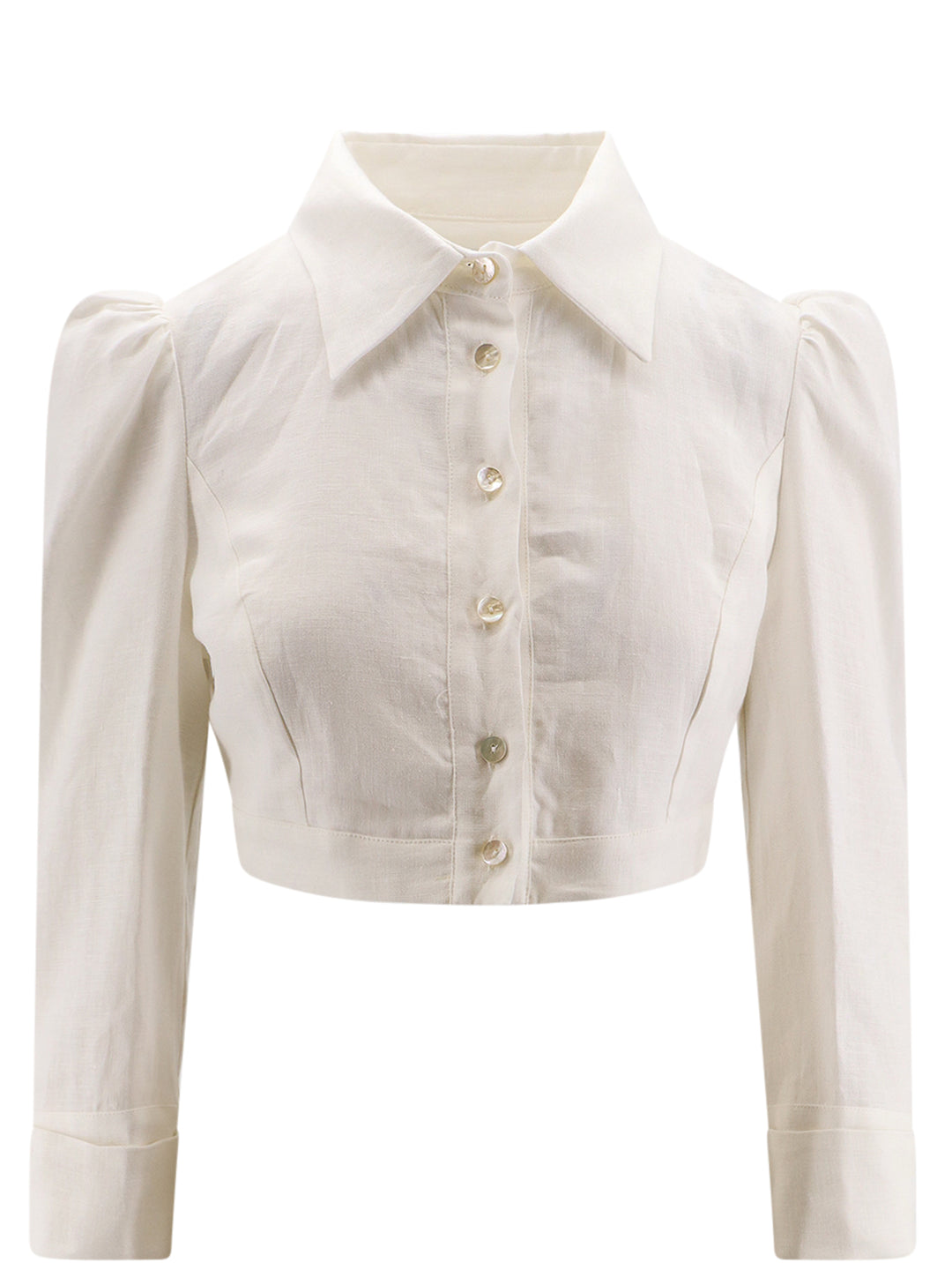 Crop Fit linen shirt