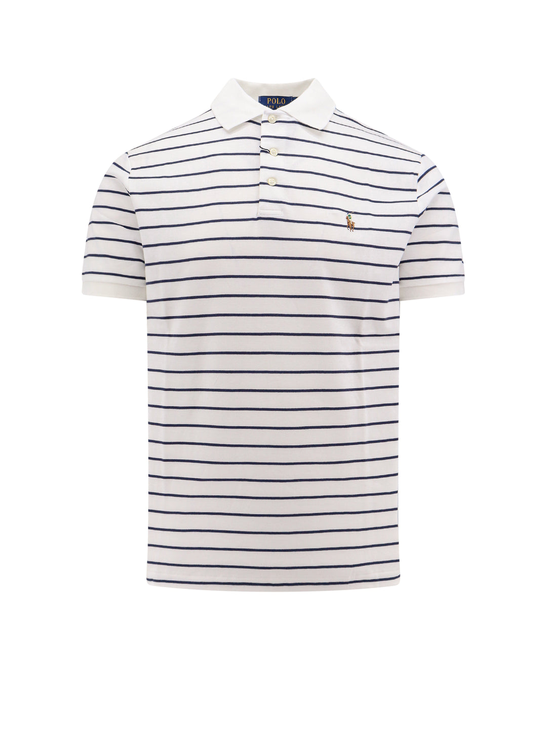 Striped cotton polo shirt