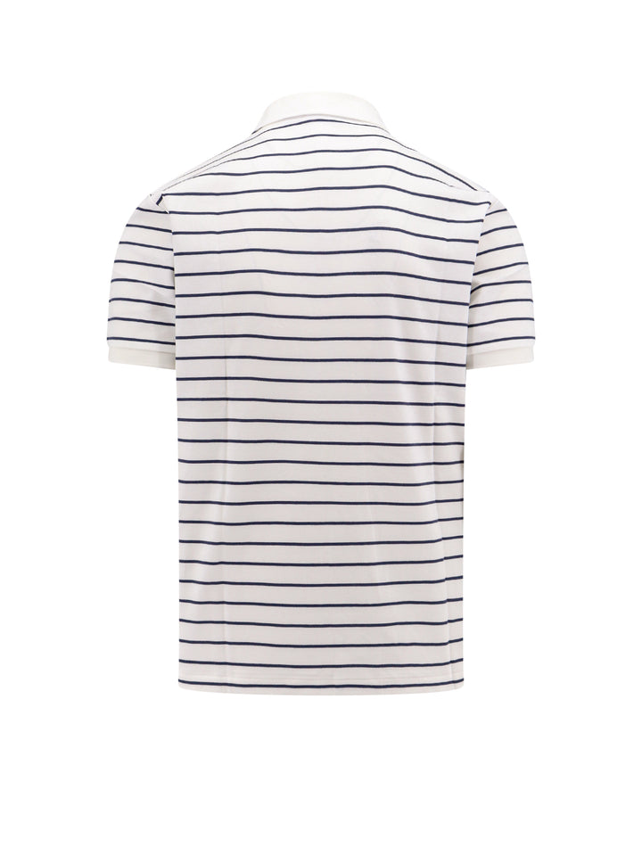 Striped cotton polo shirt