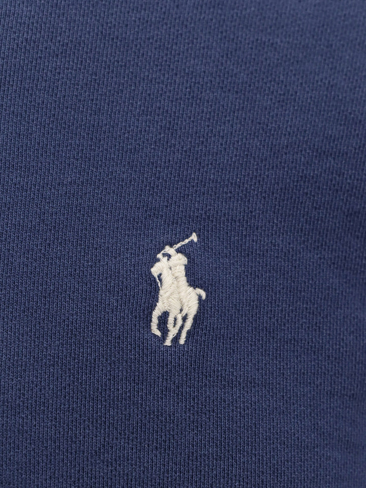 Cotton sweatshirt with logo embroidery