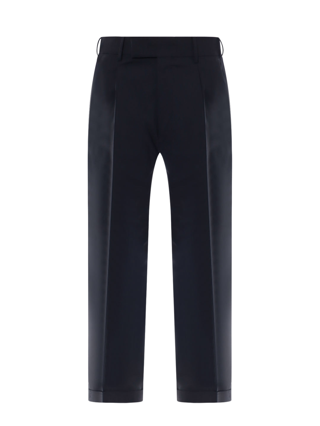 Virgin wool trouser with feather detail