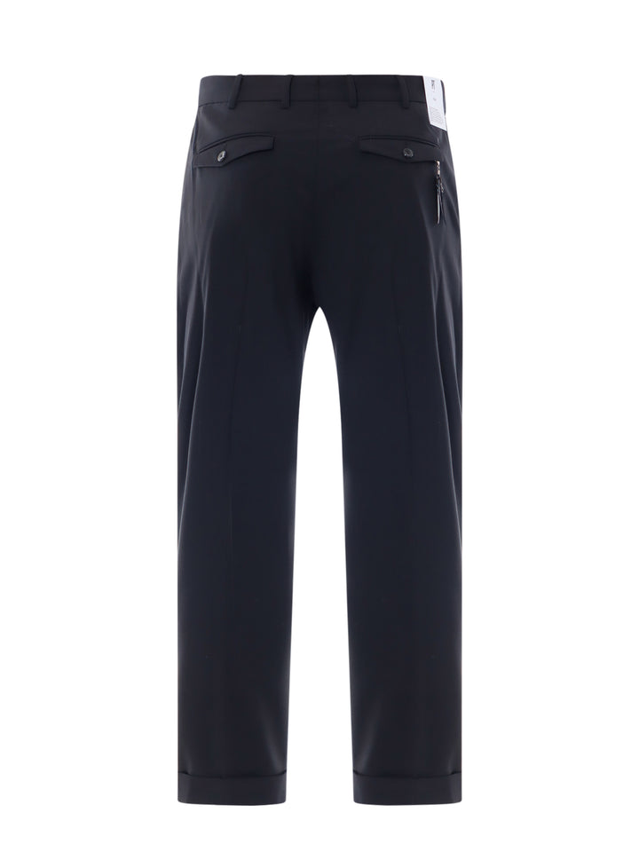 Virgin wool trouser with feather detail