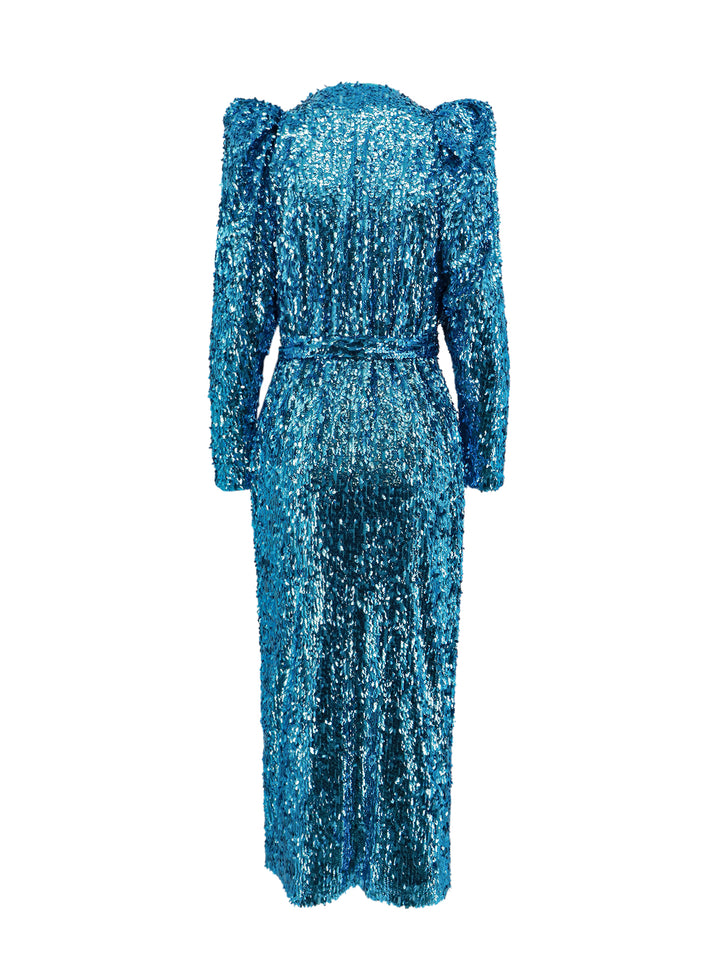 Dress with all-over sequins