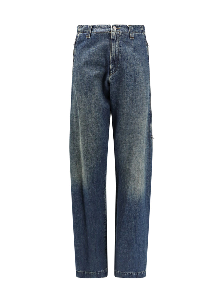 Indigo fabric jeans