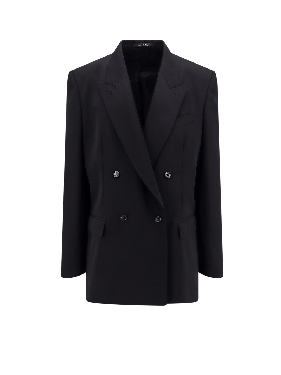 Oversize wool blazer with shoulder pads