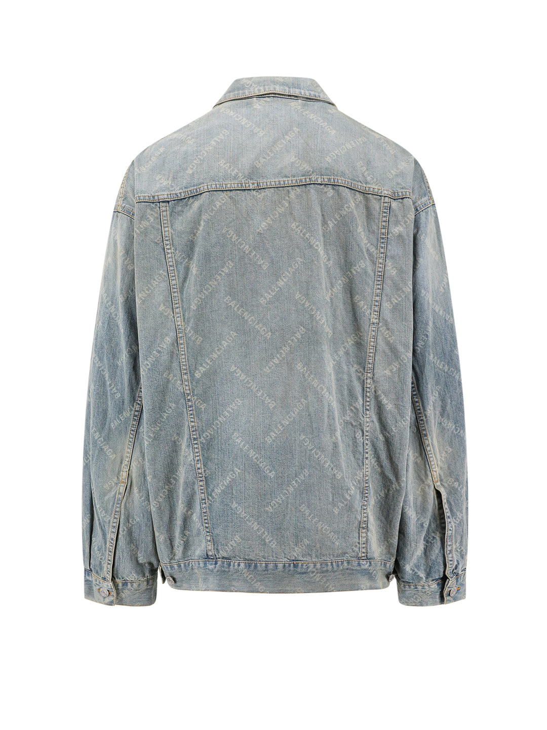 Bal Diagonal denim jacket with all-over logo