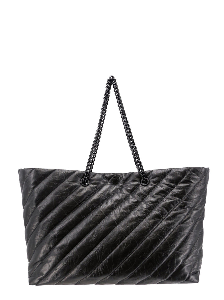 Quilted leather shoulder bag with Monogram detail