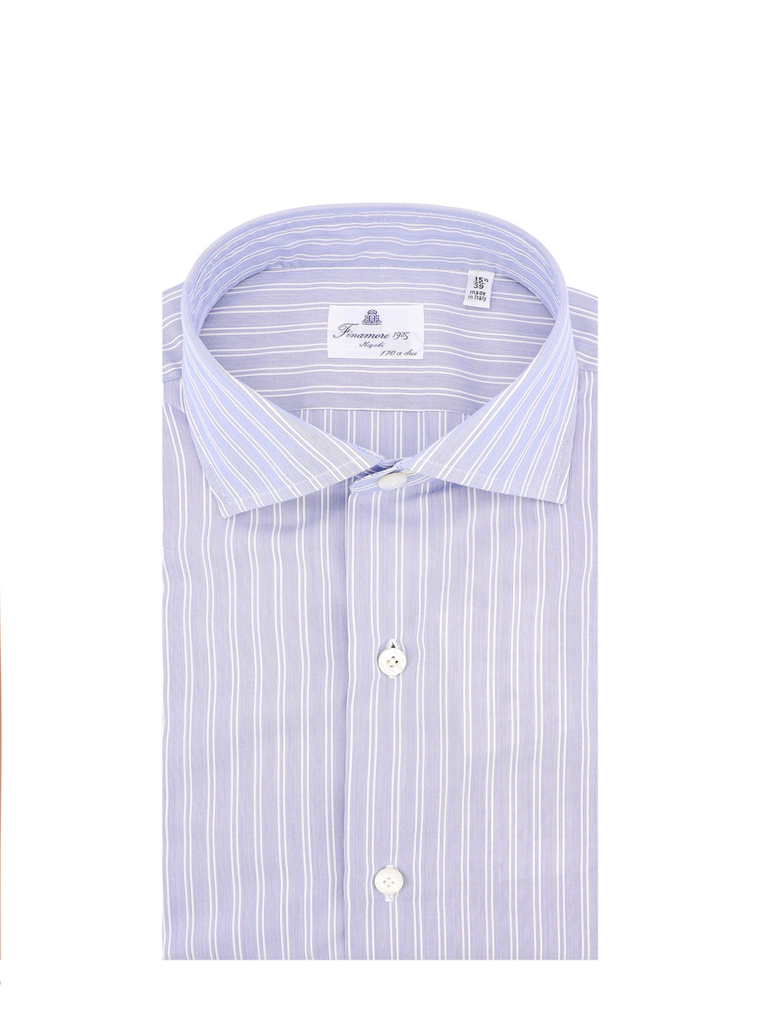 Cotton shirt with striped motif