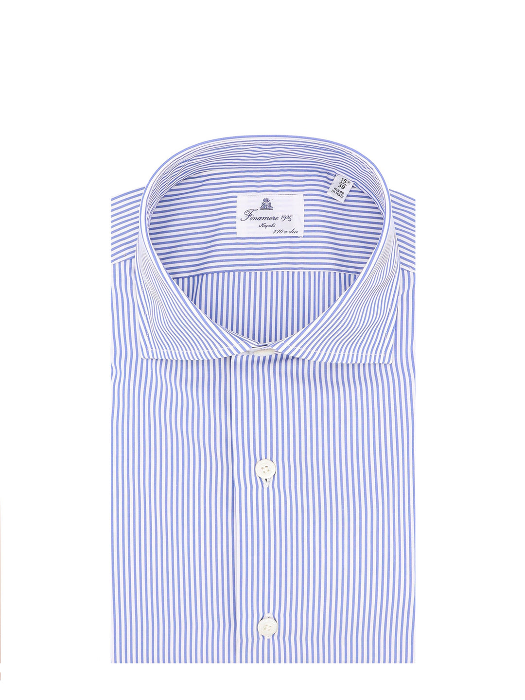 Cotton shirt with striped motif