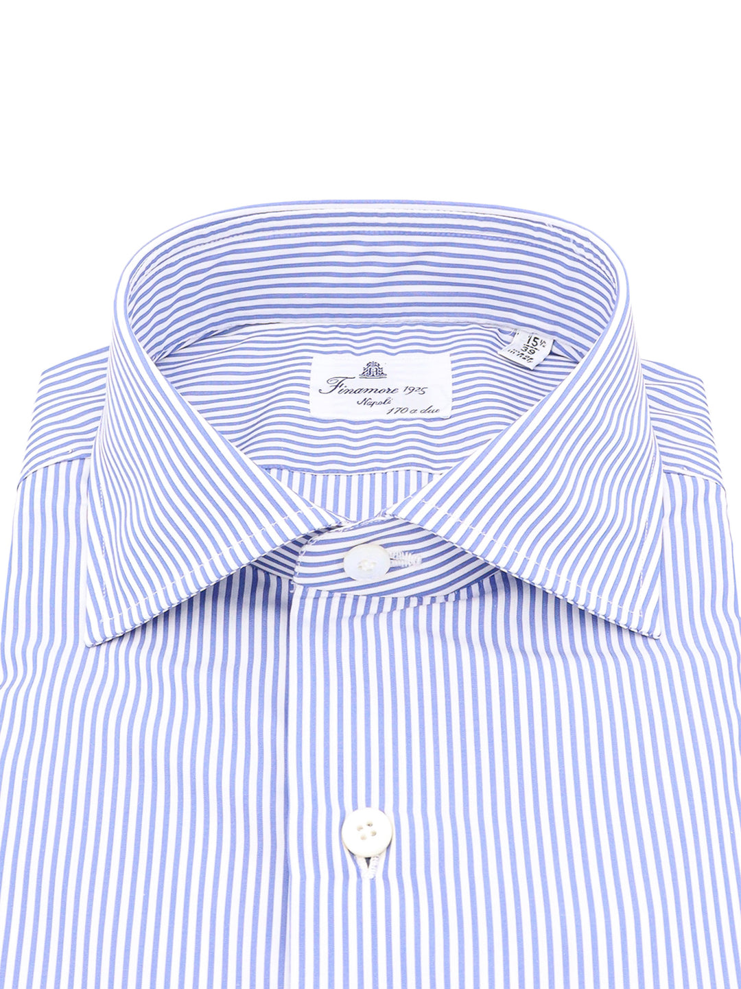 Cotton shirt with striped motif