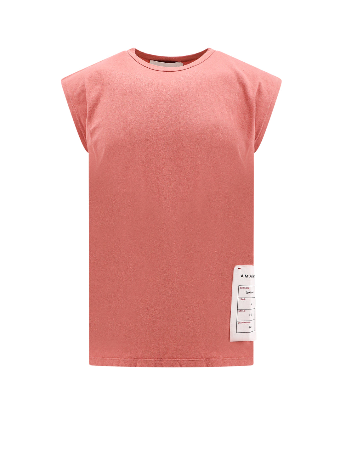 Cotton and linen top with logoed label