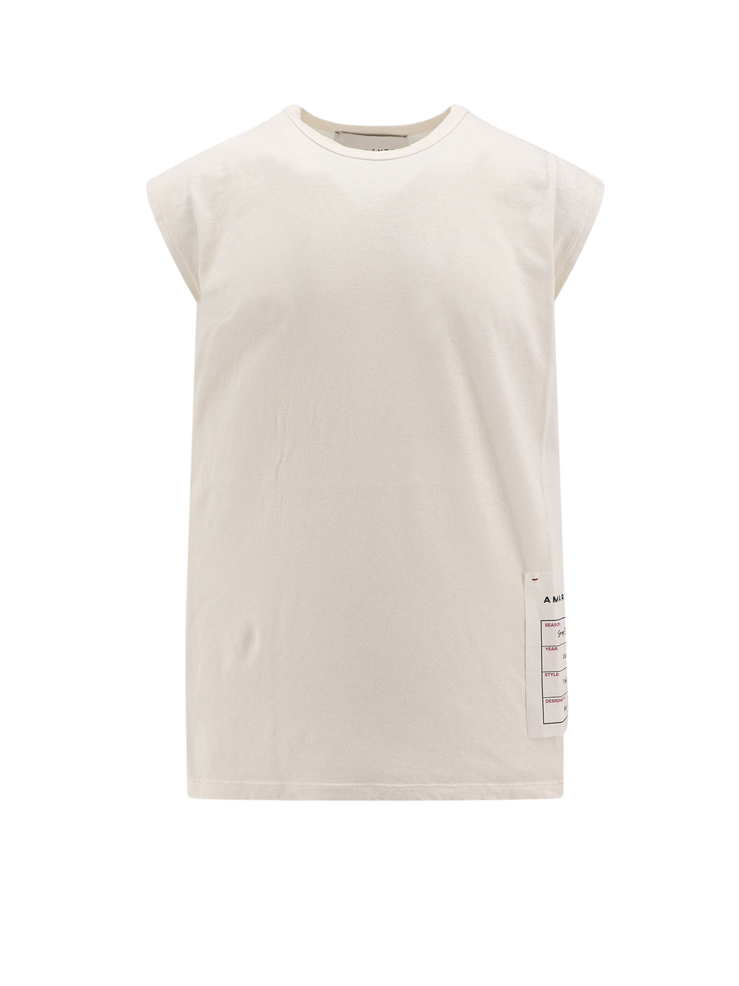 Cotton and linen top with logoed label