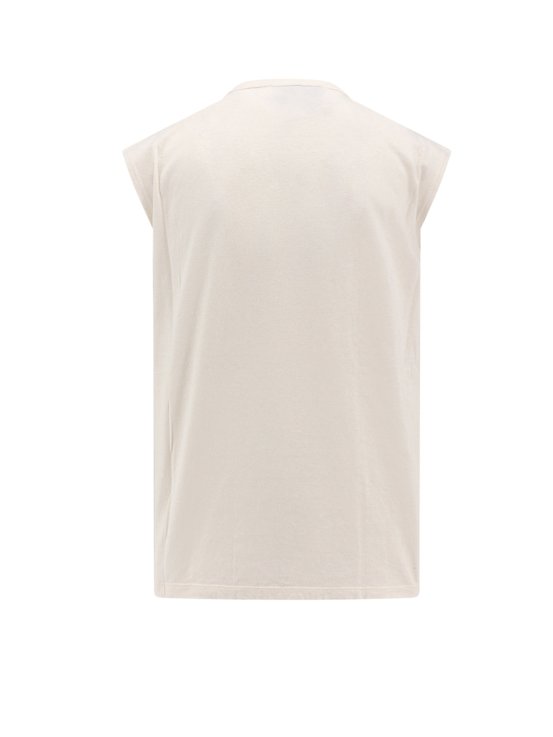 Cotton and linen top with logoed label