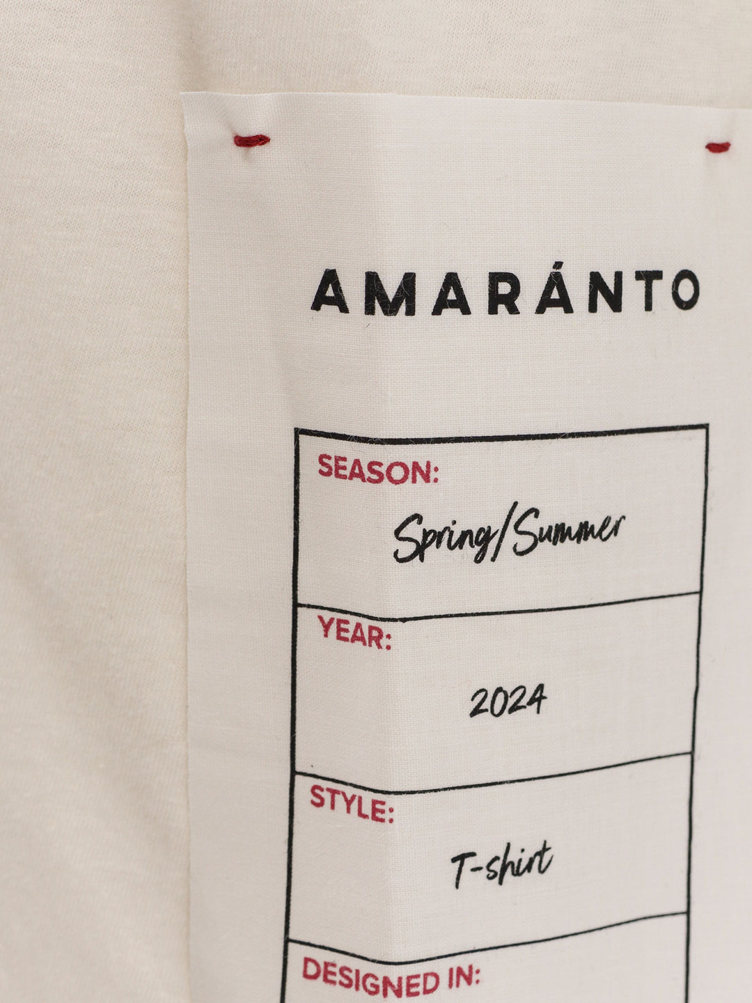 Cotton and linen top with logoed label