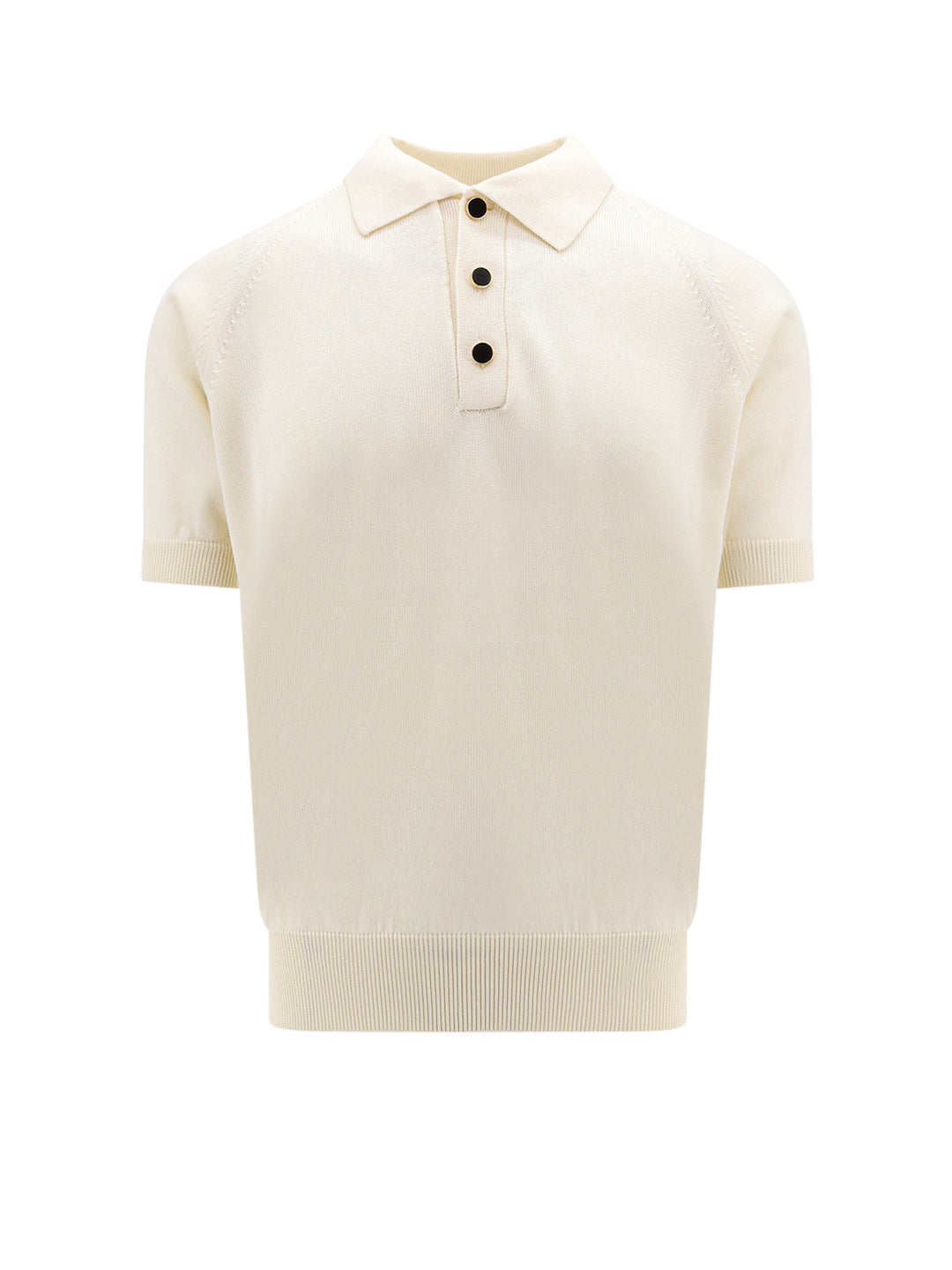 Cotton and viscose polo shirt