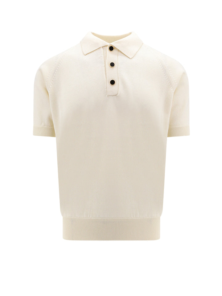 Cotton and viscose polo shirt