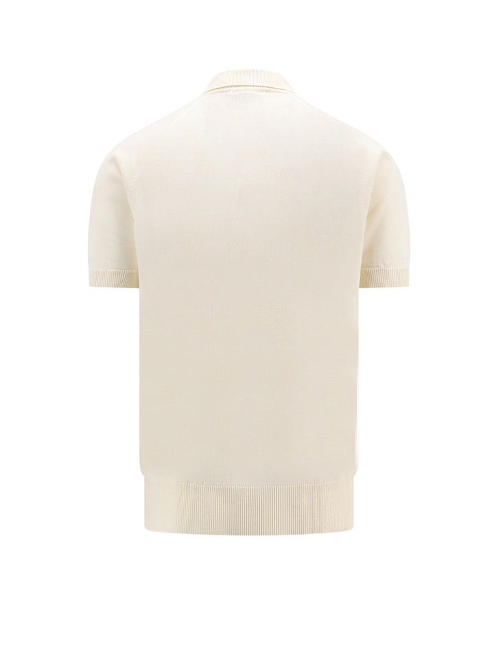 Cotton and viscose polo shirt