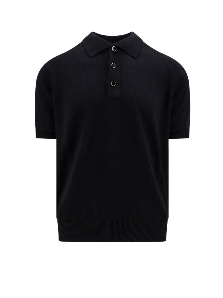 Cotton and viscose polo shirt