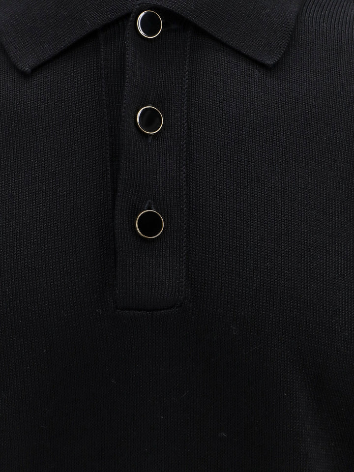 Cotton and viscose polo shirt