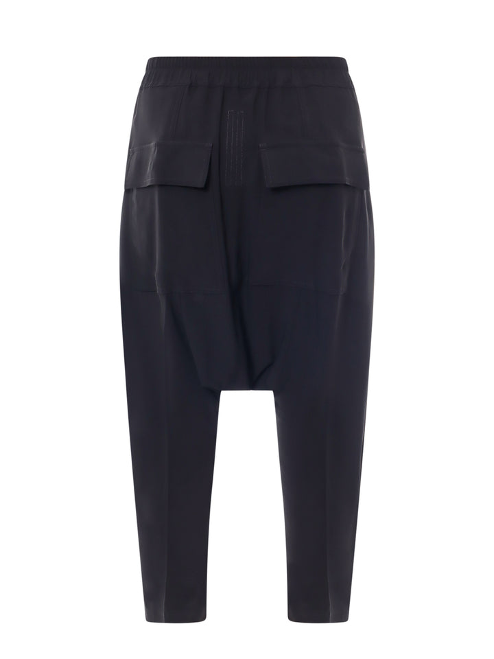 Cropped viscose blend trouser