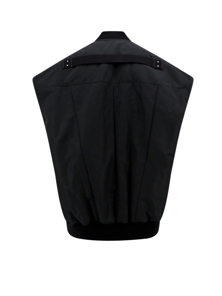 Padded recycled nylon sleeveless jacket