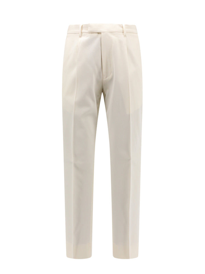 Cotton and wool blend trouser