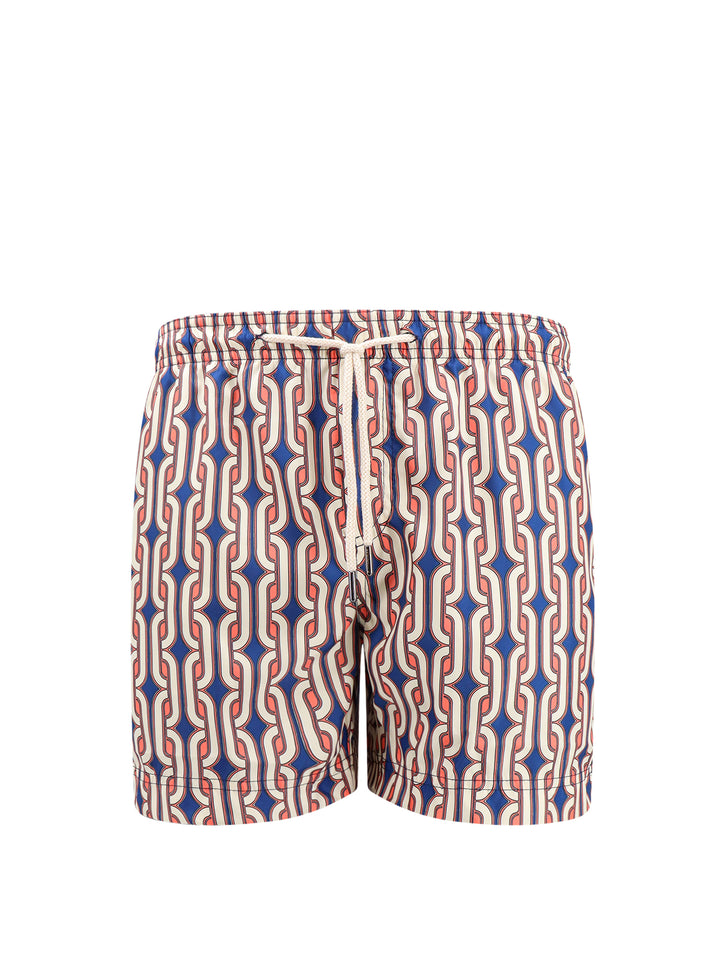 Recycled nylon swim shorts with all-over print