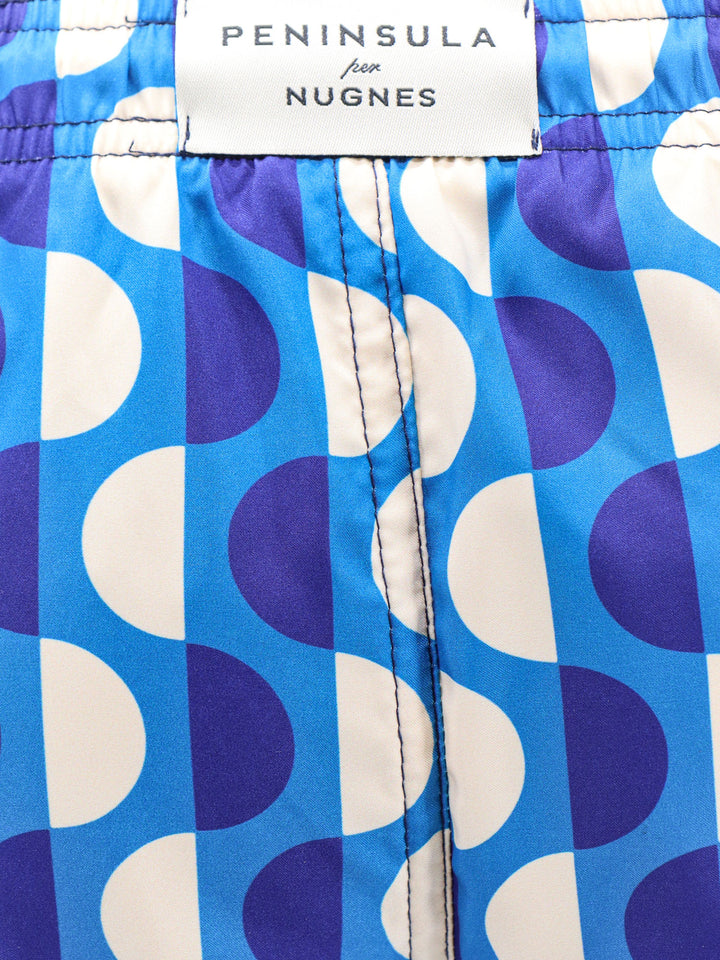 Recycled nylon swim shorts with all-over print