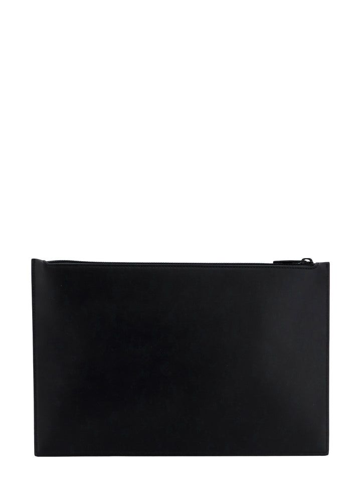 Leather clutch with McQueen Graffiti logo