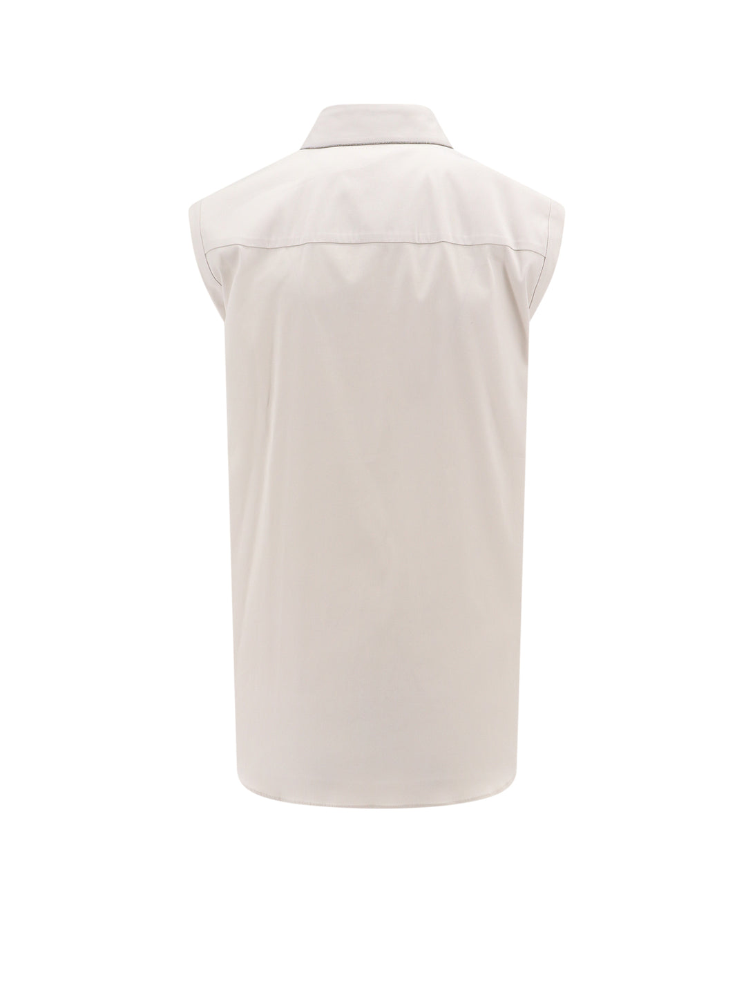 Sleeveless shirt with Monili details