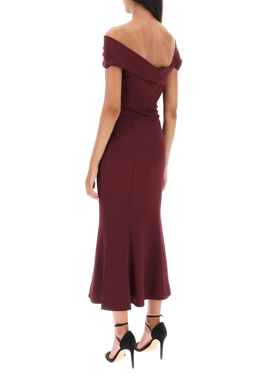 Stretch Cady Midi Dress With Twisted Detail - Roland Mouret - Women