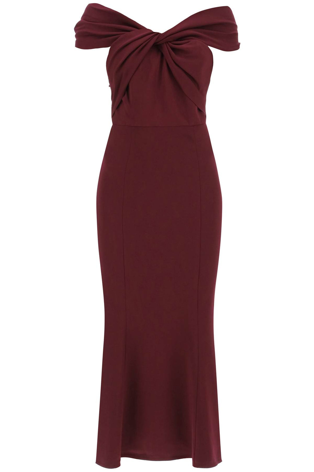 Stretch Cady Midi Dress With Twisted Detail - Roland Mouret - Women