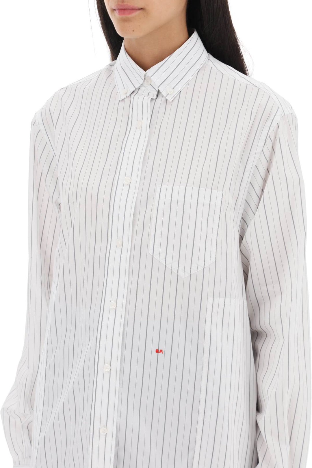 'William' Pinstriped Cotton Shirt - Saks Potts - Women