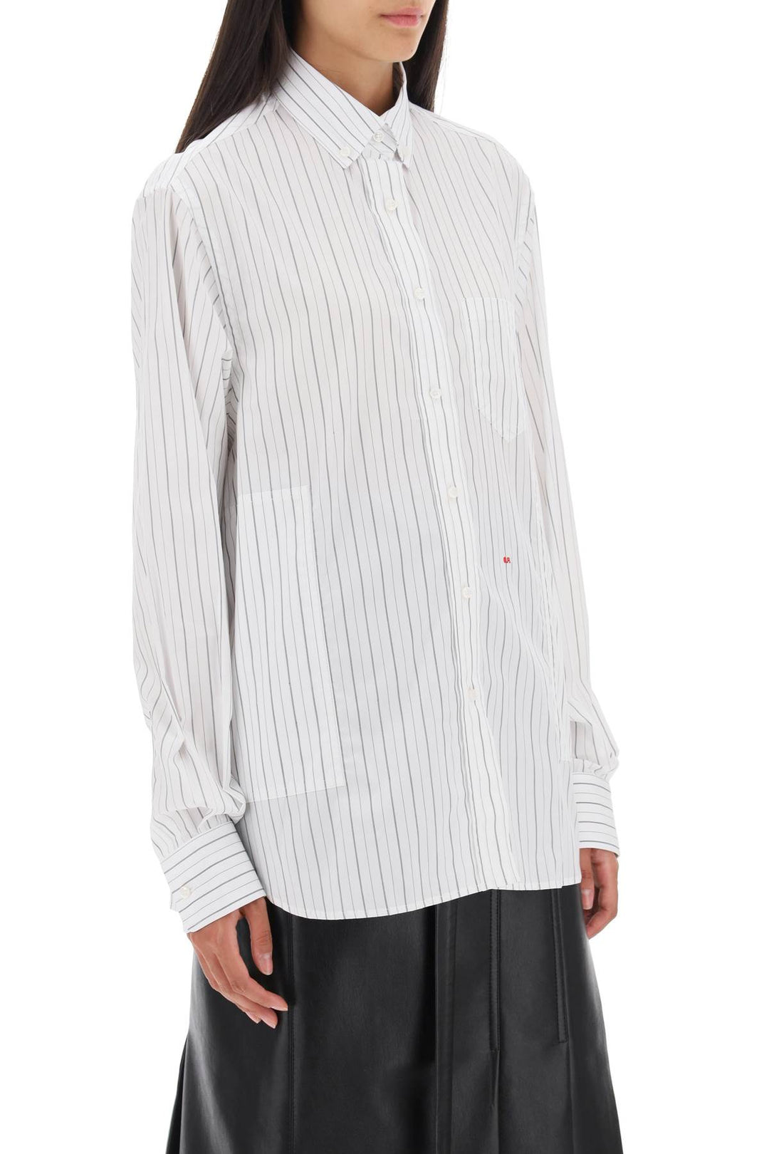 'William' Pinstriped Cotton Shirt - Saks Potts - Women