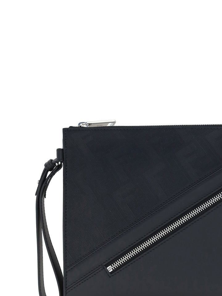 Fendi shadow diagonal clutch