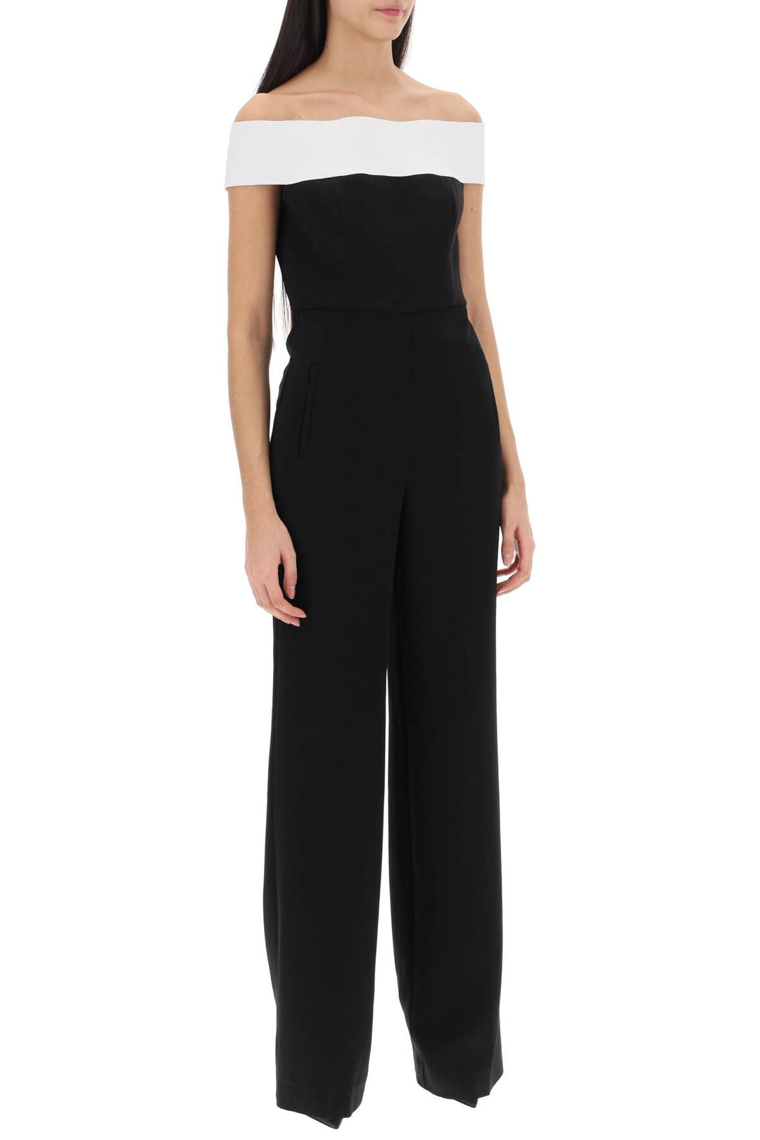 Off Shoulder Cady Jumpsuit - Roland Mouret - Women