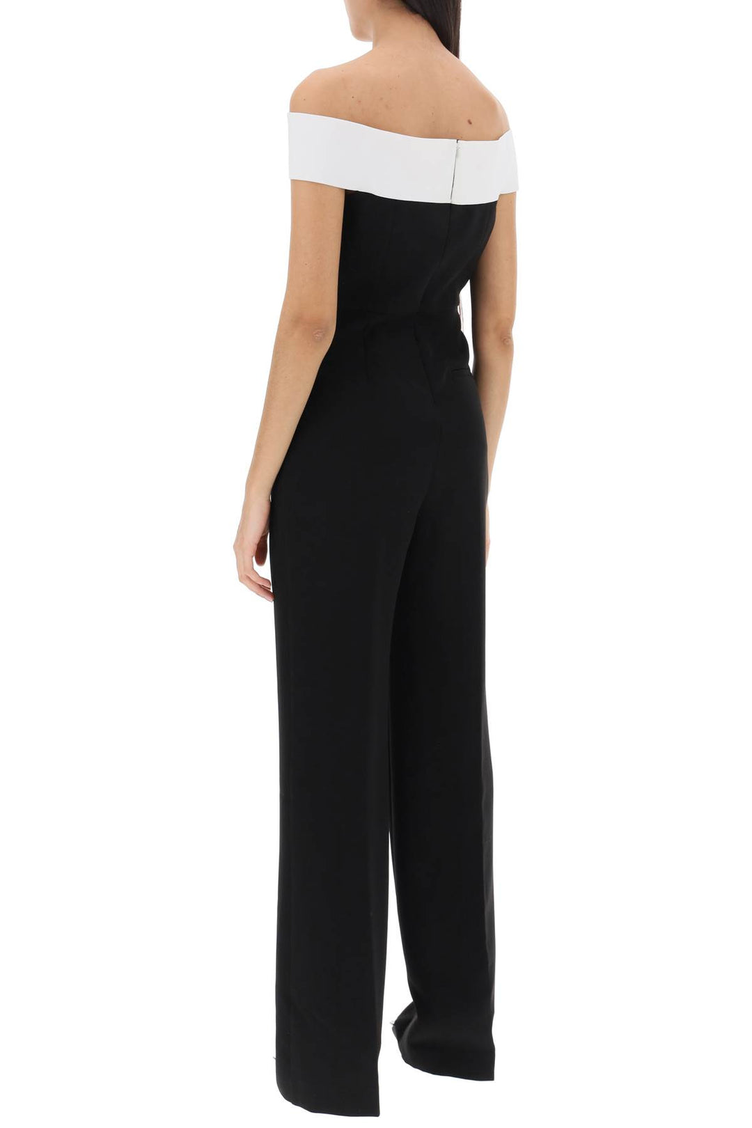 Off Shoulder Cady Jumpsuit - Roland Mouret - Women